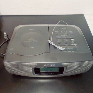 Sony ICF-CD820 AM/FM Stereo Dual Alarm Clock Radio with CD Player- Tested Works